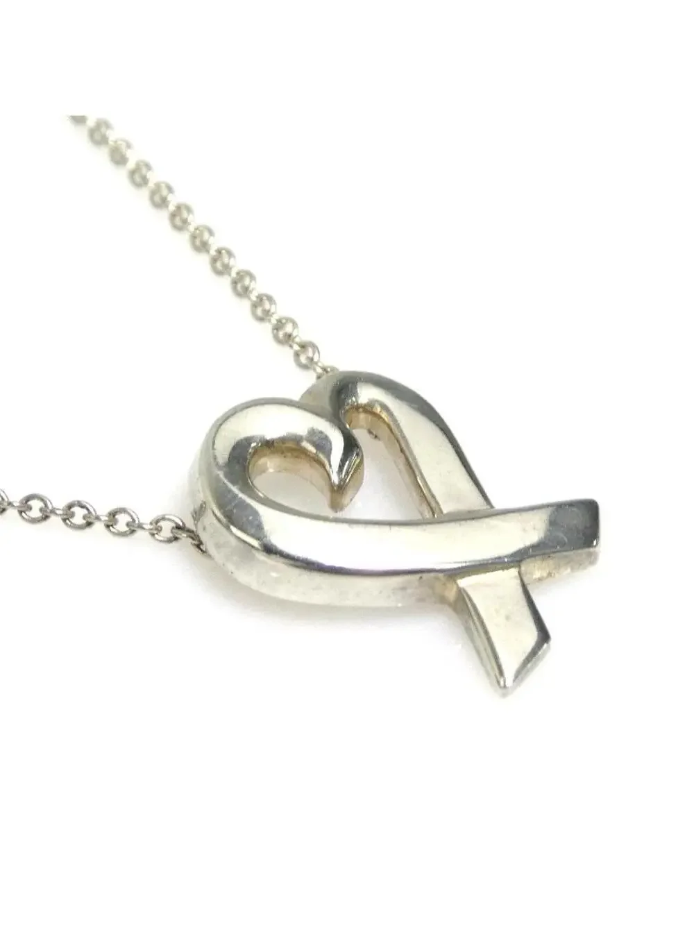 Auth Tiffany&Co. Loving Heart Necklace #302996T14B